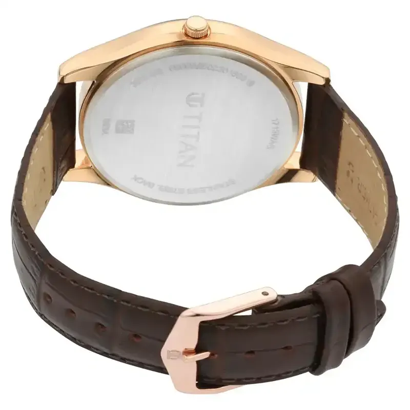 Titan Lagan Leather Strap Men's Watch-1713WL01